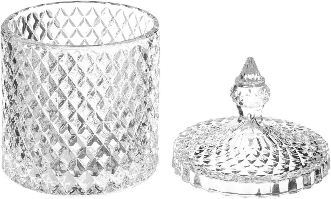 WestCraft Vorratsdose Glück im Glas - Diamant Bonboniere, Bonbondose, für Süßigkeiten, Glas, (2-tlg), transparent, Bonbonglas mit Glas Deckel, Vorratsglas wie i – Bild 2 von 5