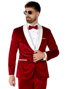 Opposuits Kostüm Velvet Vibes Deluxe Anzug, Eleganter Smoking Anzug für gediegene Weihnachtsmänner