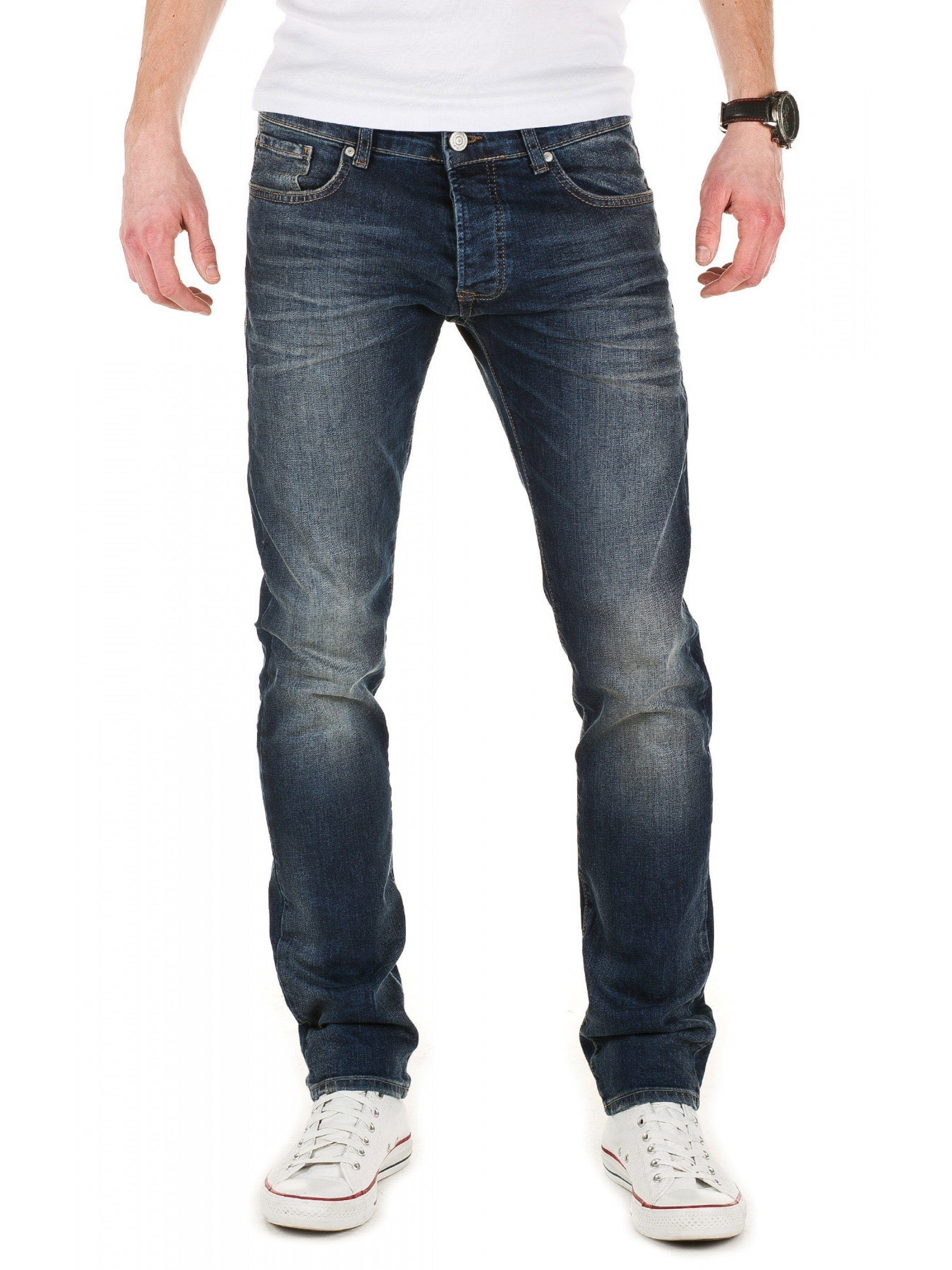 WOTEGA Slim-fit-Jeans WOTEGA - Jeans Rick 5-Pocket-Style Blau (blue denim 085) | Stretchjeans
