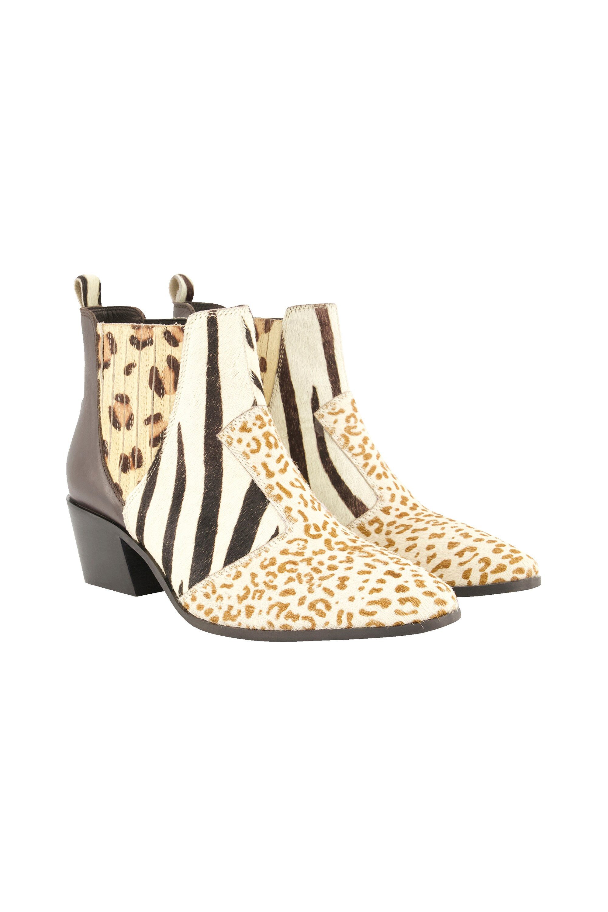 Ulla Popken Leder-Stiefeletten Animal Weite H günstig online kaufen