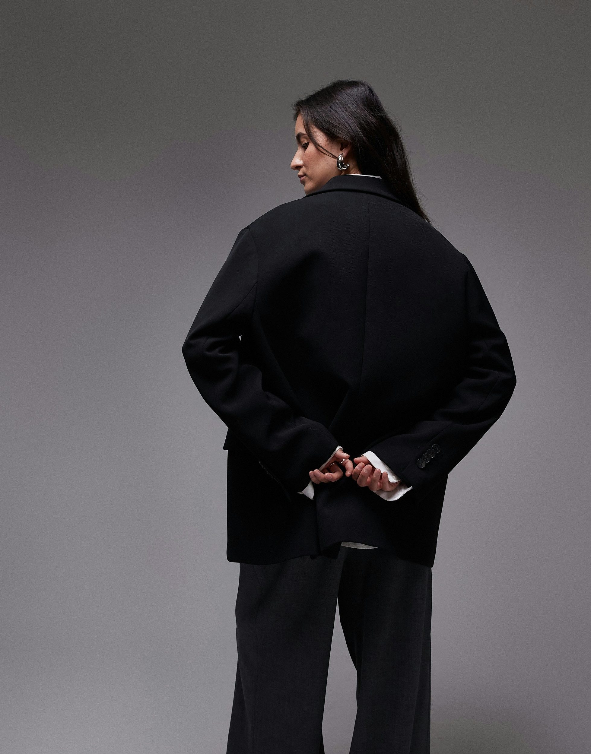 TOPSHOP Longblazer TSLOUISE OVERSIZED BLAZER TLR NOOS Polyester, oversize fit