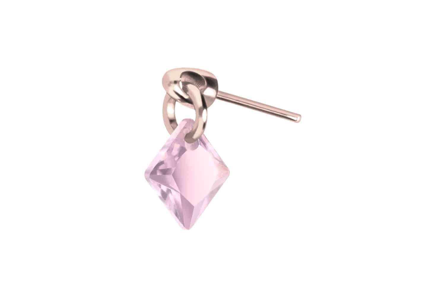 Farbe: Roségoldfarben + Kristall: Rosa