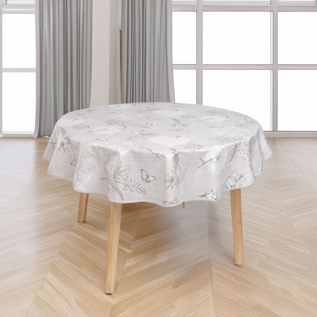 laro Tischdecke 140cm rund Wachstuchdecke Saum-Eingefasst günstig online kaufen