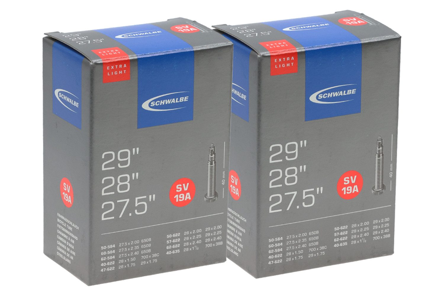 Schwalbe SV 19 40mm 27.5"/28"/29" Schlauch Ab € 4,39 (2026) | Preisvergleich Österreich