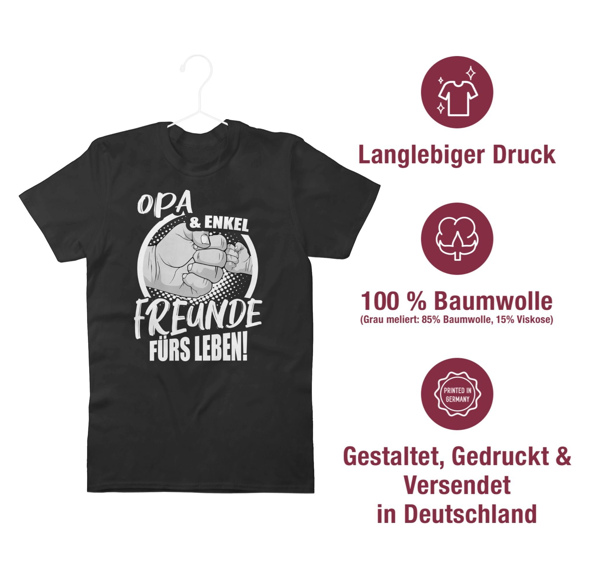 Opa Enkel fürs Leben! Geschenke Shirtracer Freunde Schwarz Opa & T-Shirt 2