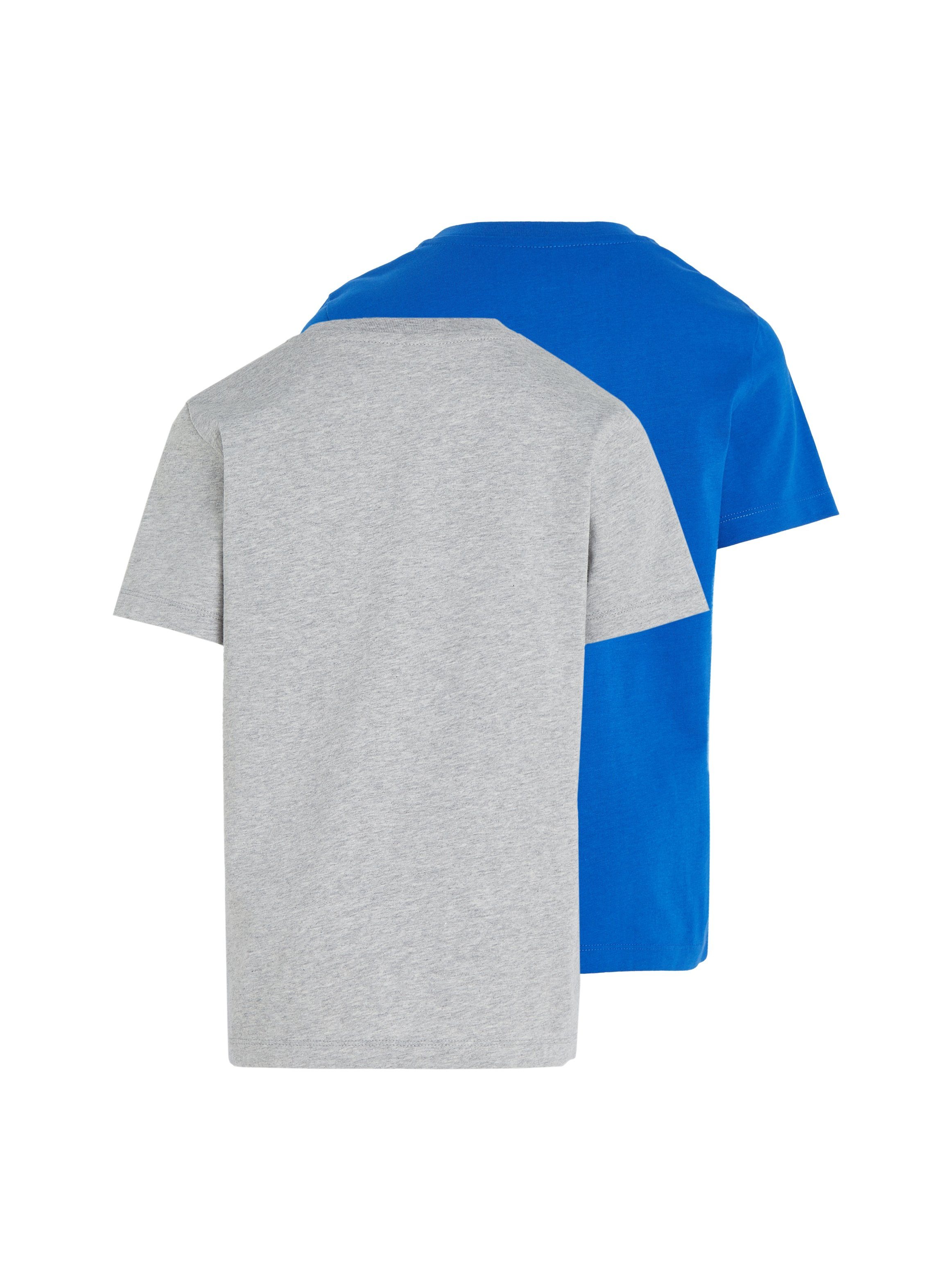 Calvin Klein mit 2-PACK Jeans TOP T-Shirt MONOGRAM blau-grau Logodruck
