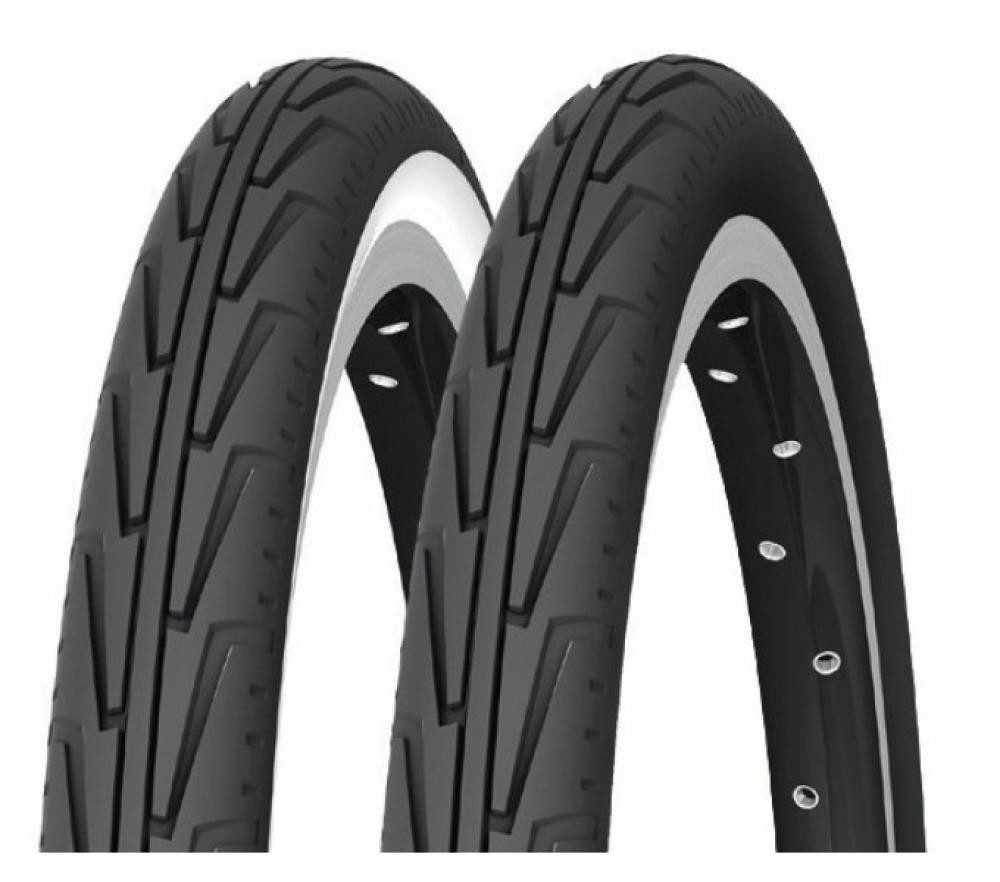 Michelin Fahrradreifen Michelin Reifen City J 20x1.45\" 37-440 schwarz/weiß Draht