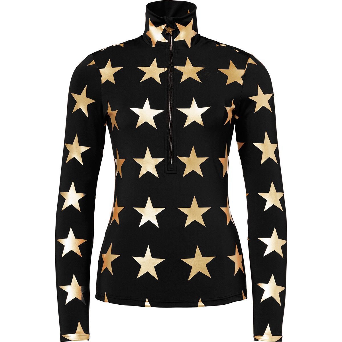 Goldbergh Kapuzenpullover Lunaria Ski Pully Eleganter Ski-Pully mit Denim-Optik und Swarovski-Kristallen für