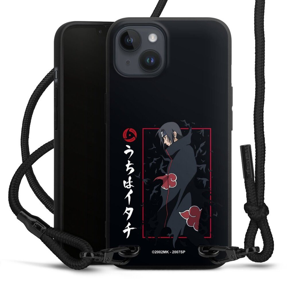 DeinDesign Handyhülle Itachi Uchiha Offizielles Lizenzprodukt Naruto Shippuden, Apple iPhone 14 Plus Premium Handykette Hülle mit Band Cover mit Kette