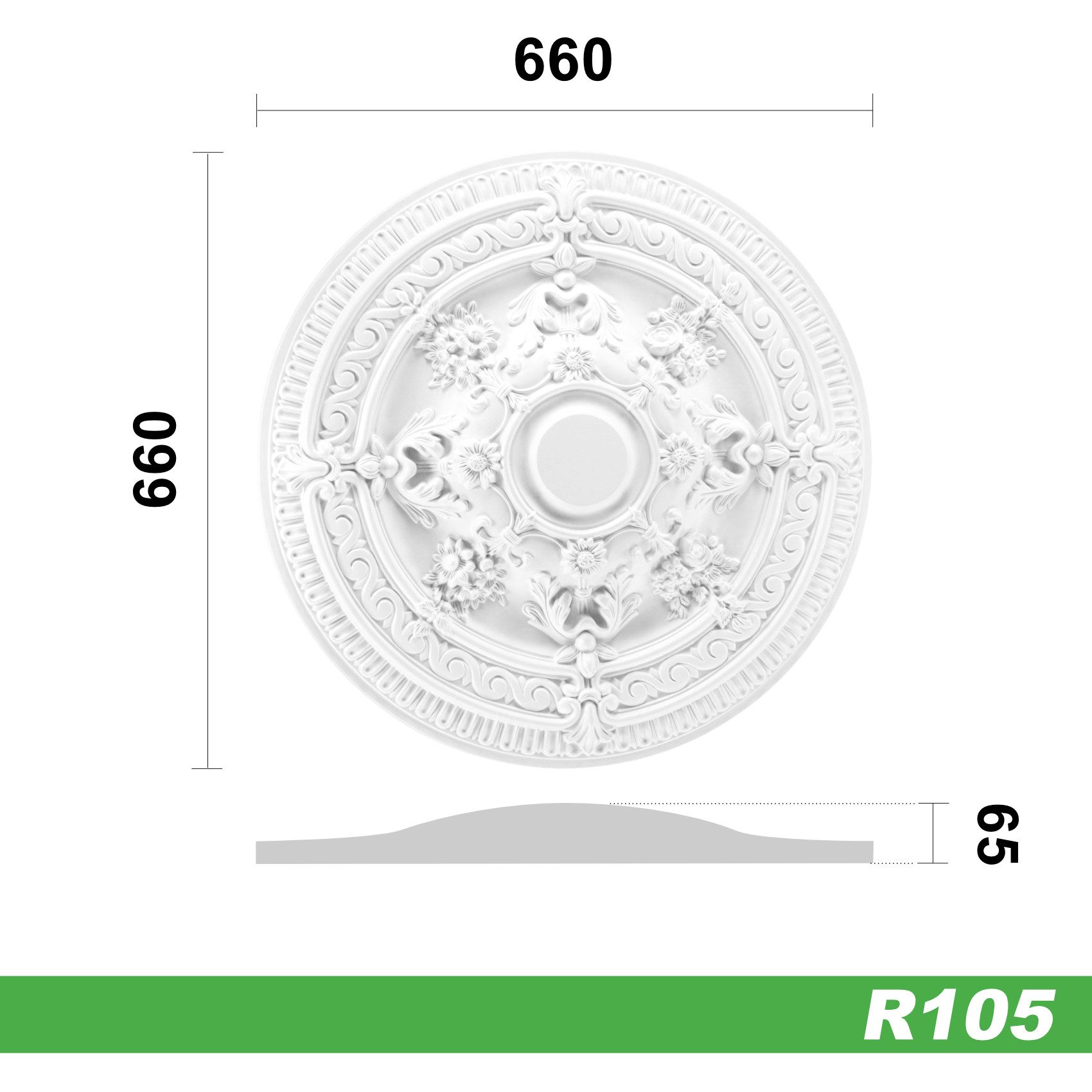 Grand Decor Wanddekoobjekt R105 (Stuckrosette aus günstig online kaufen