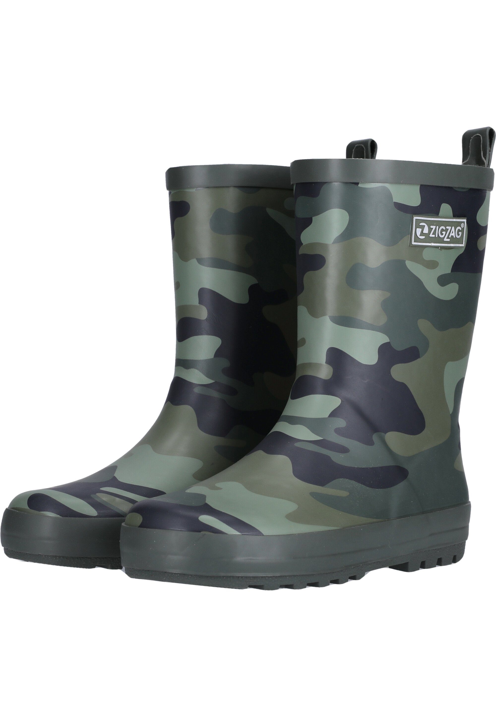 Eigenschaft Gummistiefel mit khaki-schwarz Gemus wasserdichter ZIGZAG