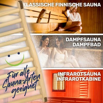Gravidus Sauna-Rückenlehne 2er Set Rückenlehne ergonomische S-Form Sauna & Infrarotkabine