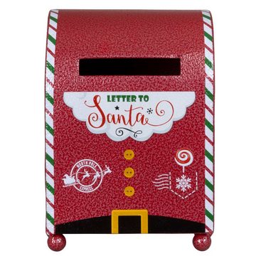 Christmas Paradise Kinderbriefkasten weihnachtlicher Deko Briefkasten aus Metall 19cm (1-St), Weihnachtsmann Mailbox