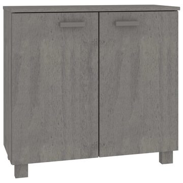 furnicato Sideboard HAMAR Hellgrau 85x35x80 cm Massivholz Kiefer