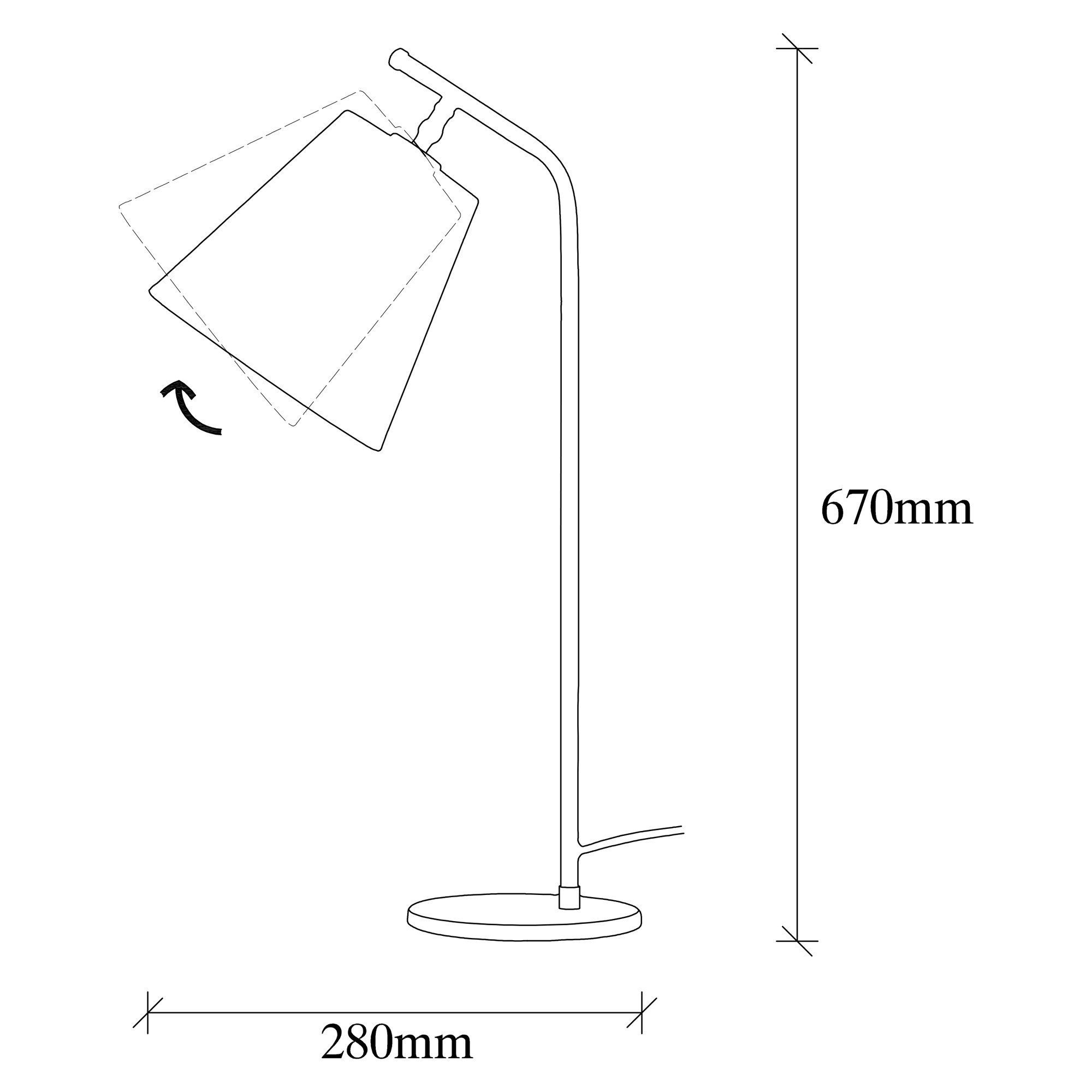 Metallkörper Schreibtischlampe x ABY, Salihini Opviq Schwarz,Jahrgang, 16 cm, 28