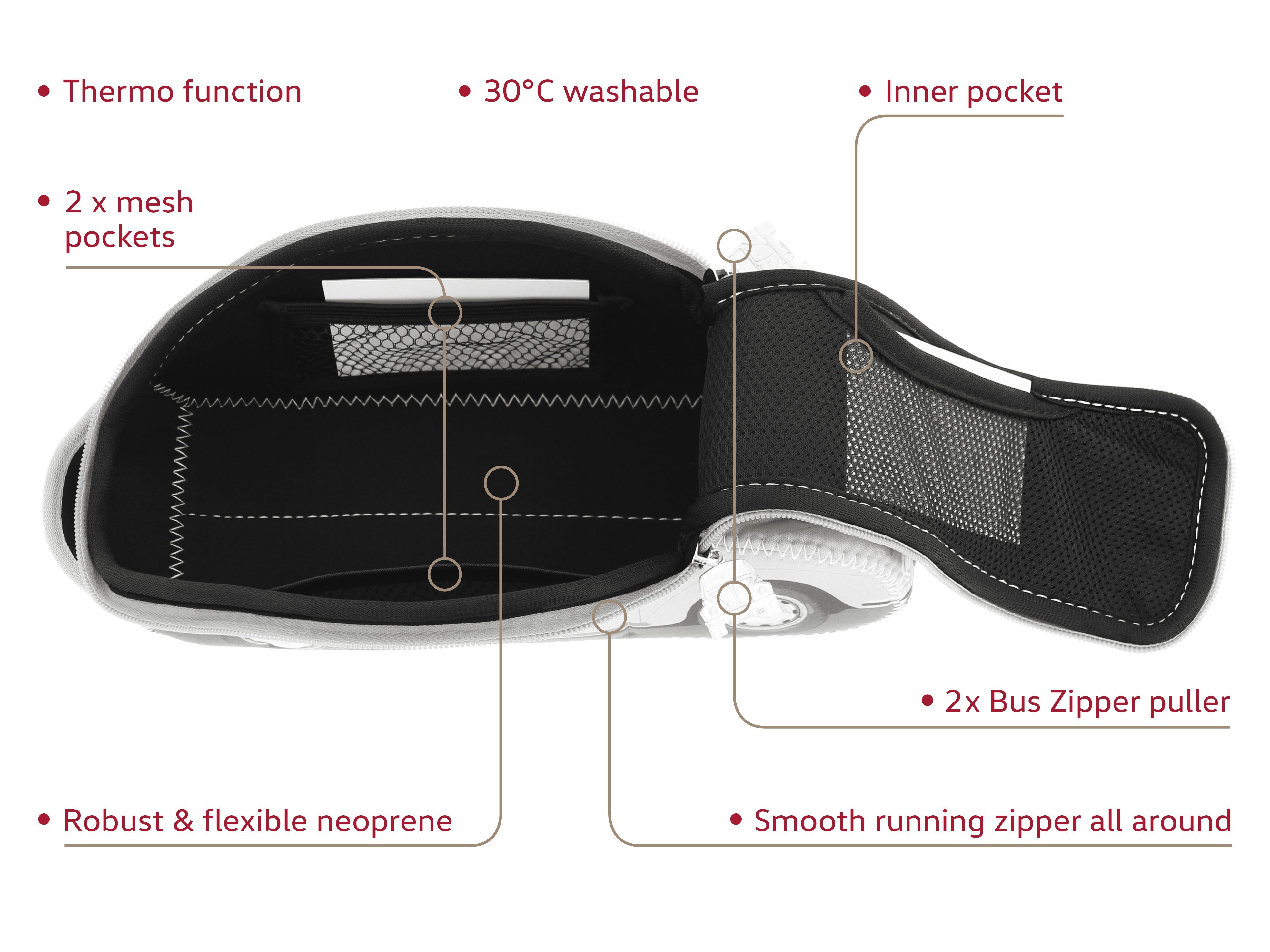 VW Collection by BRISA Kulturbeutel Volkswagen Neopren Kosmetikbeutel im Kä günstig online kaufen