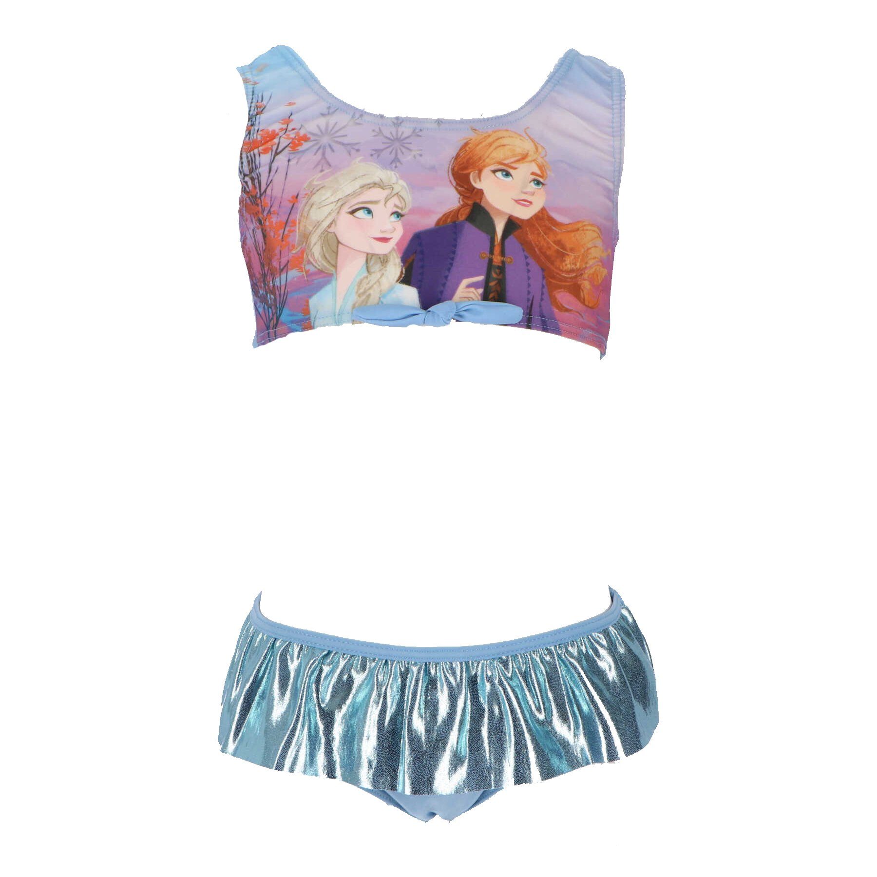 Disney Frozen Badeanzug Disney Die Eiskönigin Elsa Kinder Mädchen Bikini Gr. 98 bis 128 Blau
