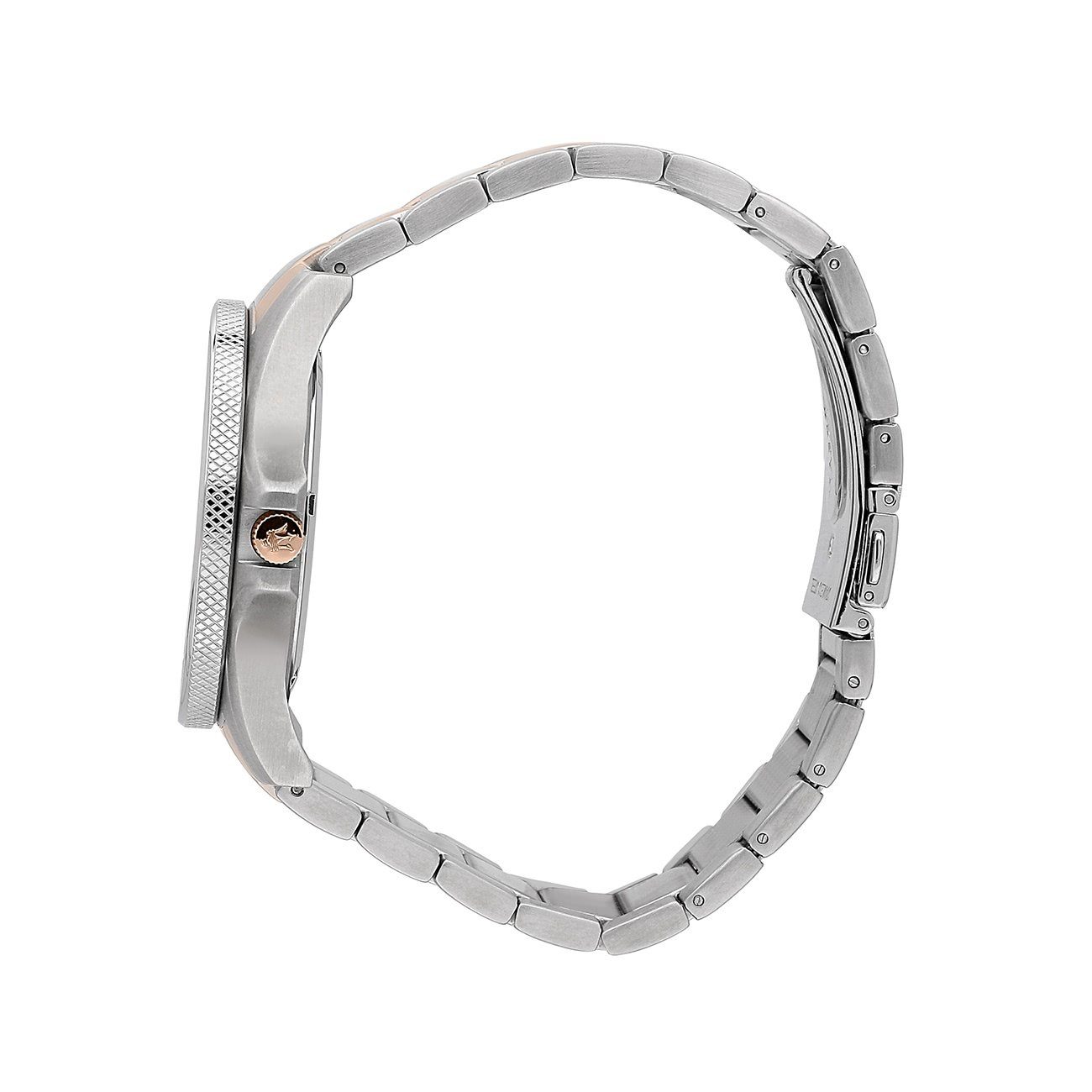 MASERATI Quarzuhr Maserati Unisex SFIDA Edelstahl, (Analoguhr), Herrenuhr rund, groß (ca. 44mm) Edelstahlarmband, Made-In Italy