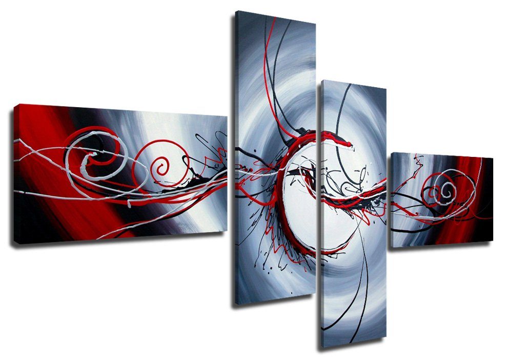 Kunstdruck 4 er Set auf Leinwand Visario 160 x 70 cm fertig zum Aufhängen