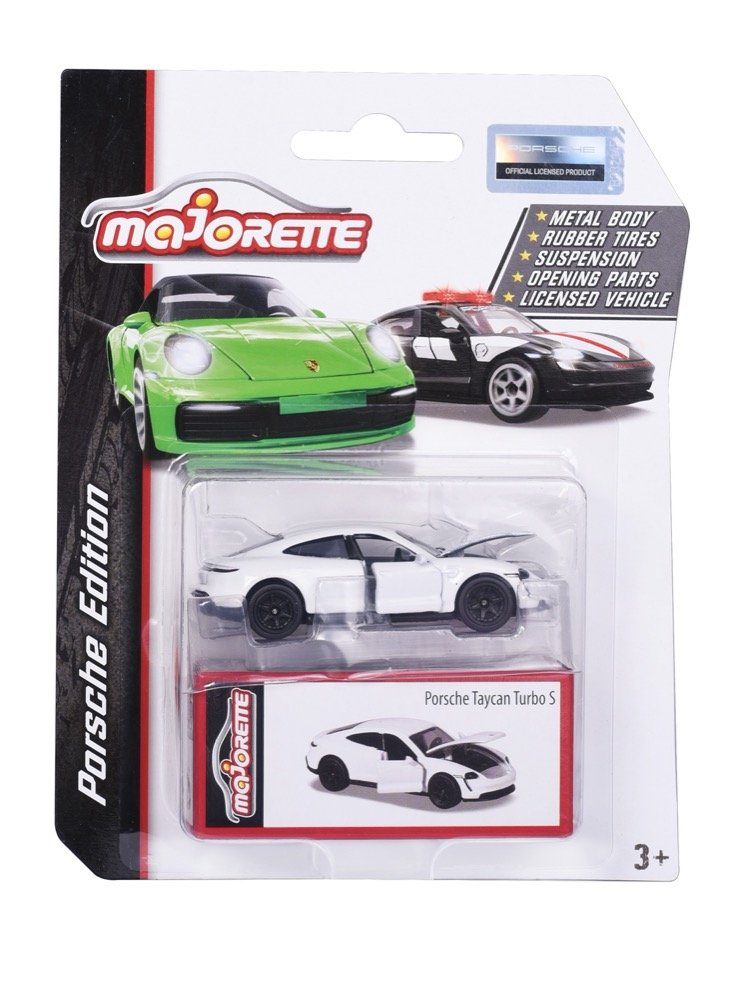 majORETTE Spielzeug-Auto Deluxe Cars Porsche Taycan Turbo S weiß 212053153Q04