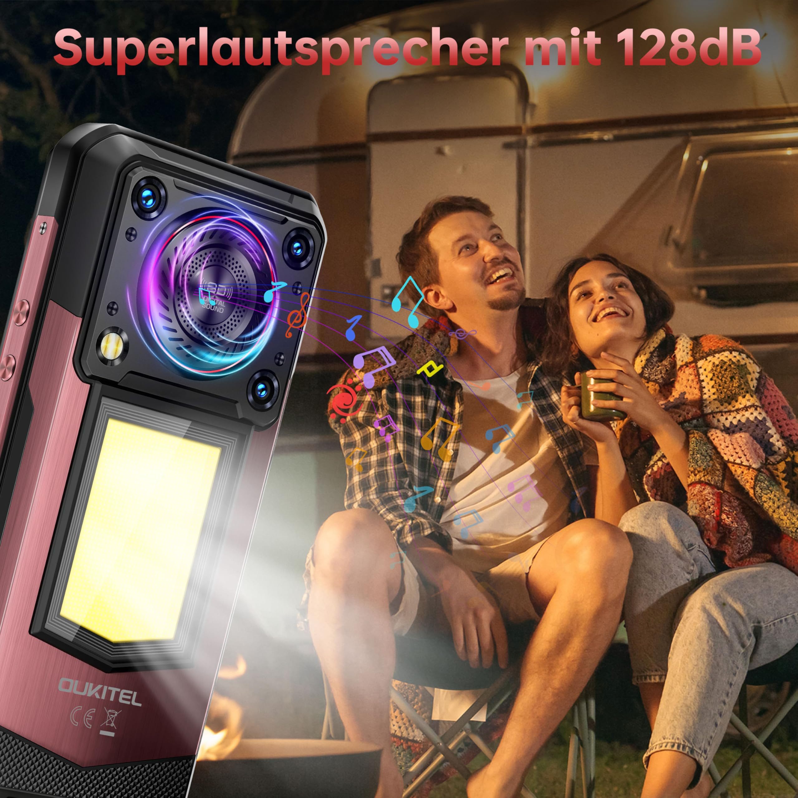 OUKITEL WP56 5G Outdoor Smartphone (17,27 cm/6.8 Zoll, 256 GB Speicherplatz, 108 MP Kamera, 16000mAh, IP68 Wasserdicht Baustellenhandy, Android 15, NFC, OTG, GPS)