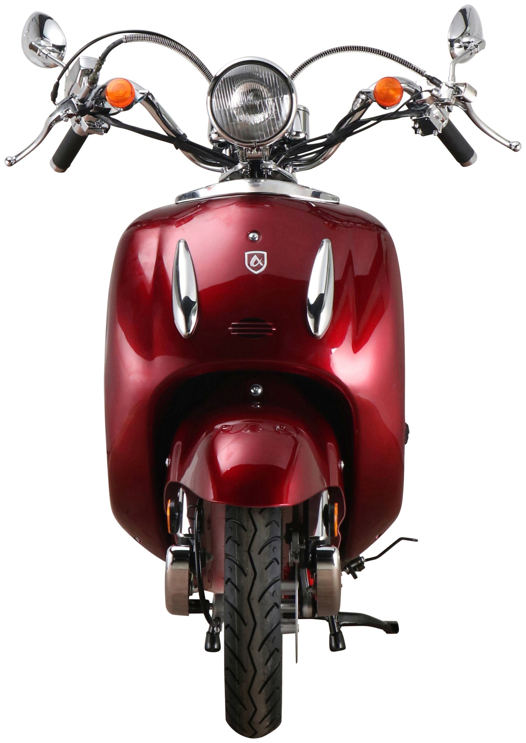 Alpha Motors Motorroller Retro km/h, Firenze, 5 50 weinrot 45 | schwarz Euro ccm