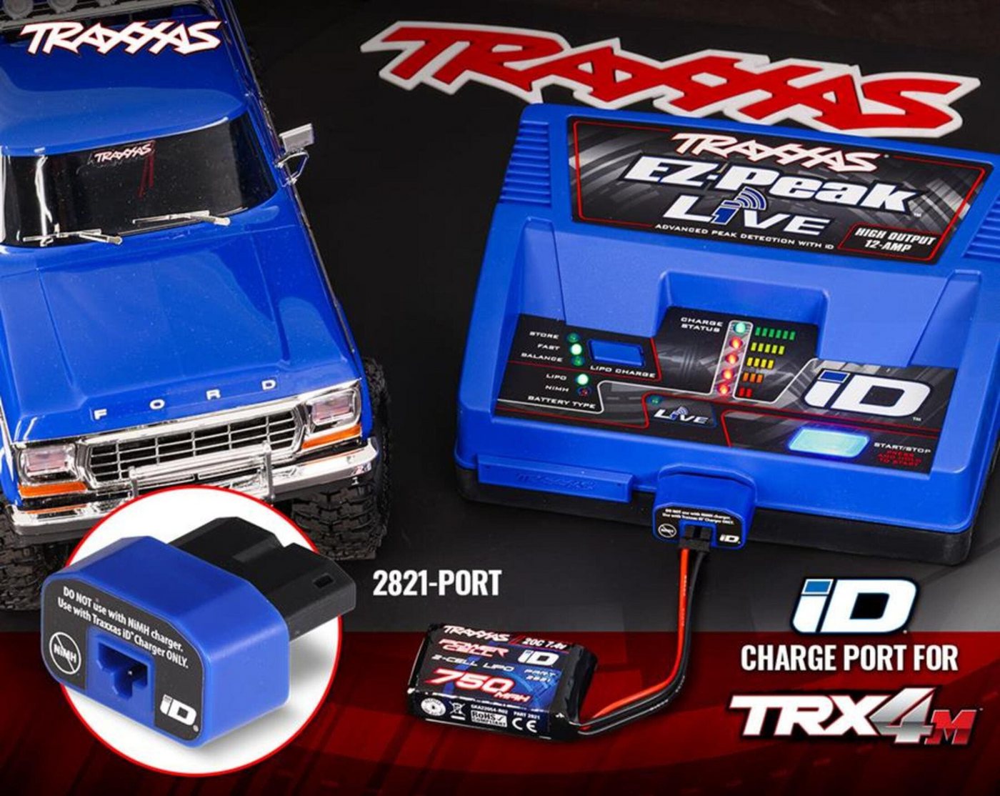 Thumbnail - Traxxas RC-Buggy Traxxas ID Lade Adapter TRX-4m Lipo Akkus