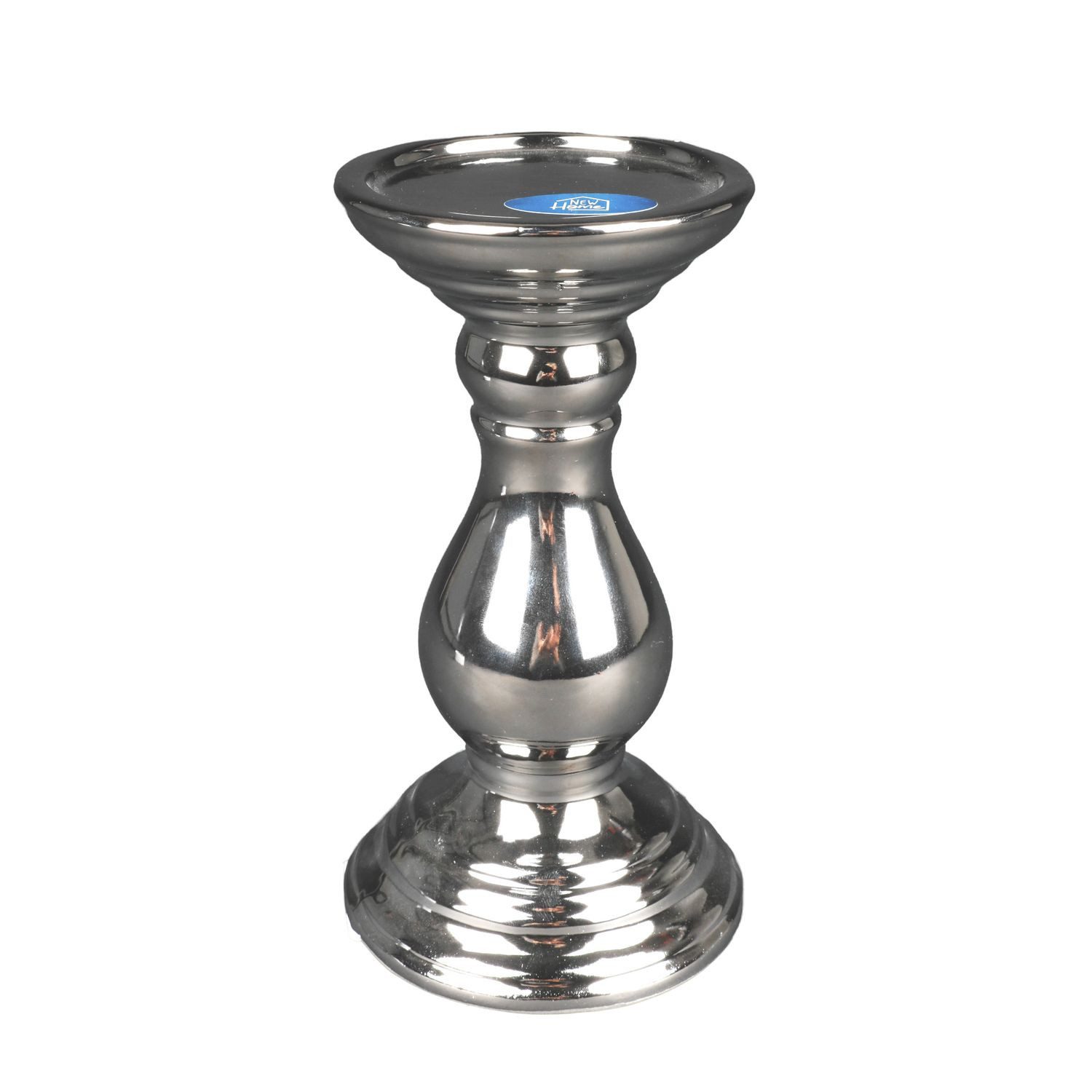 Kerzenständer Kerzenständer silber 24x10cm Kerzenhalter Kerzenleuchter Tischleuchter