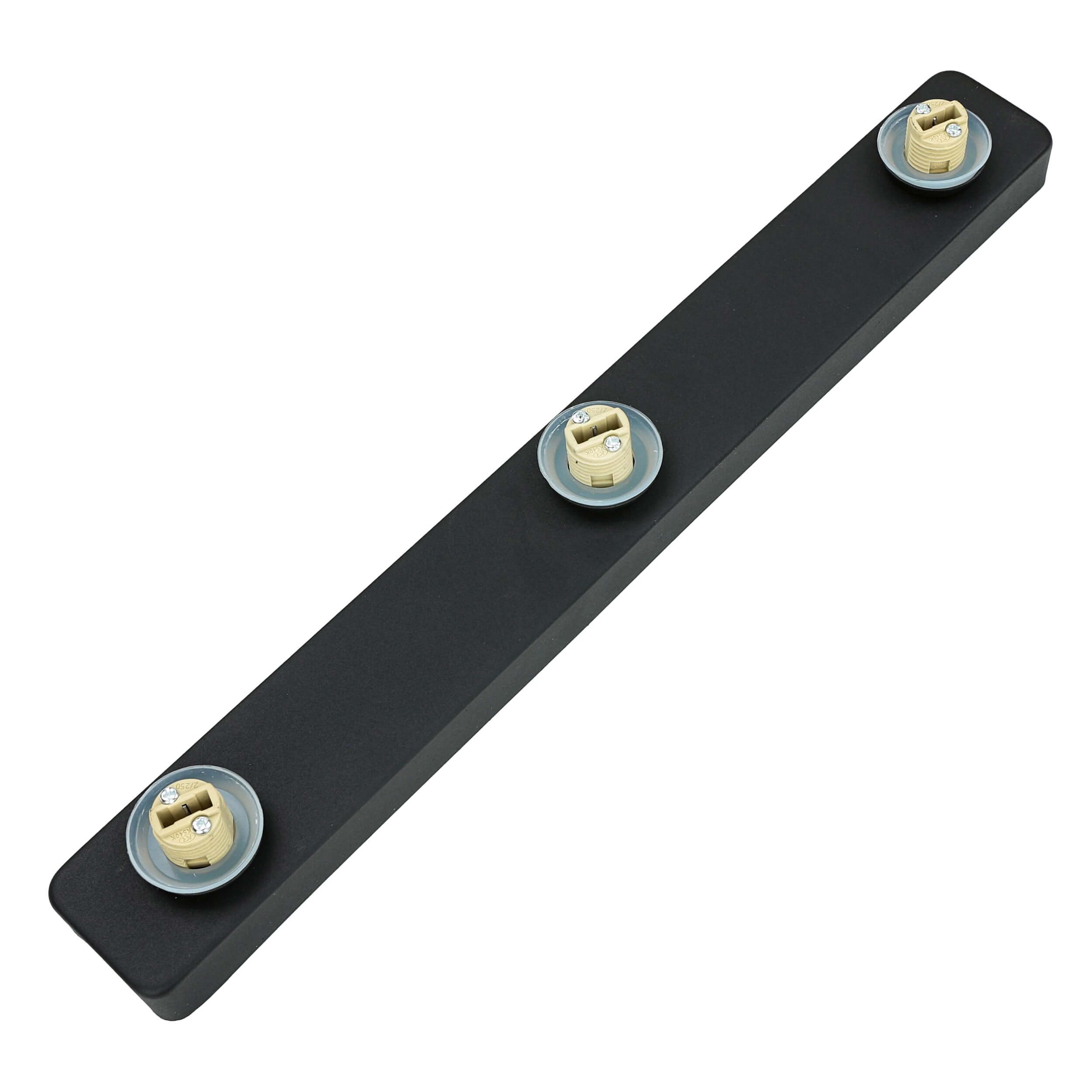 Licht-Erlebnisse Wandleuchte BRAZOS, ohne Leuchtmittel, Badezimmerleuchte Wand 40 cm blendarm Schwarz Weiß Kugelschirme