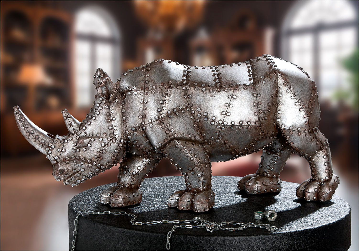 GILDE Skulptur Figur Nashorn Rhino