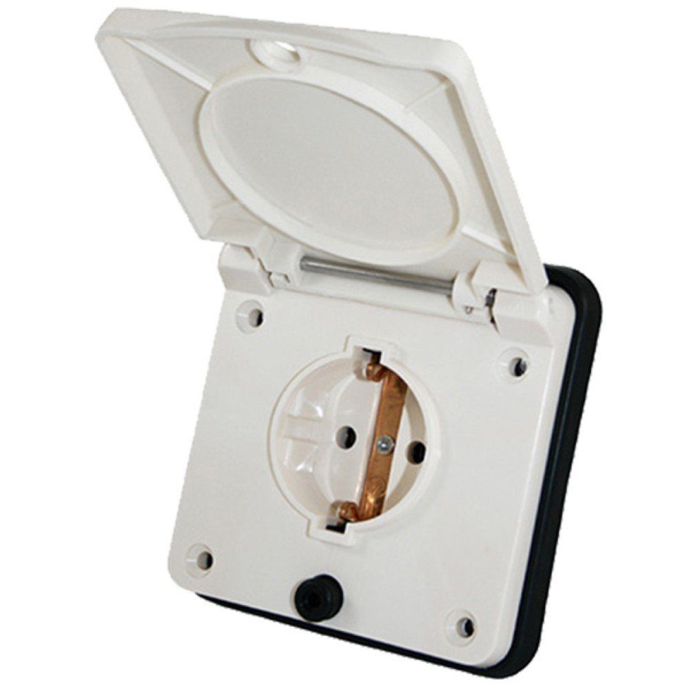 HABA B.V. Steckdose 220V Einspeisungssteckdose IP44 220V - 240V Schuko weiß
