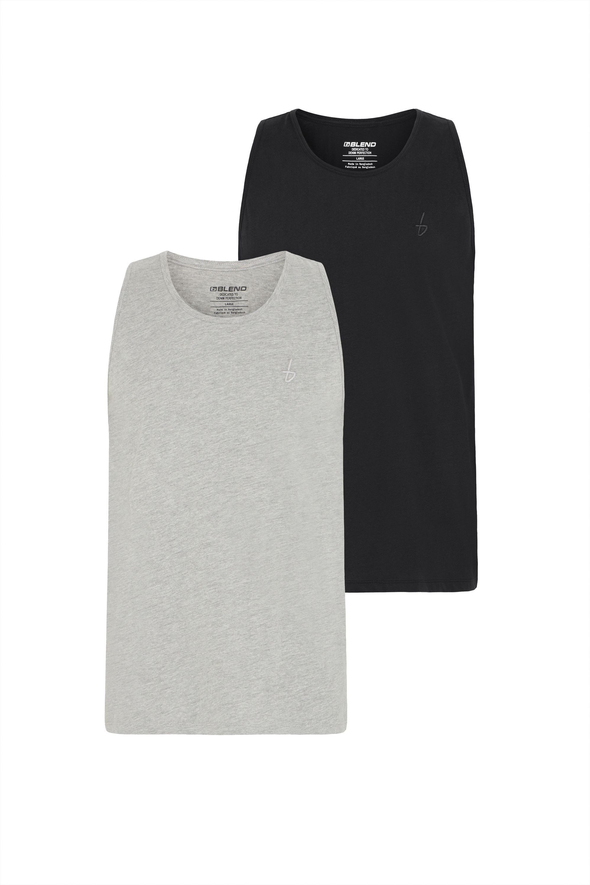 Blend Rundhalsshirt BHEbil 2 PACK Lässiges Tanktop mit Stickerei günstig online kaufen
