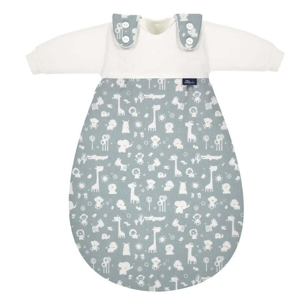 Alvi® Babyschlafsack ALVI Baby-Mäxchen 3-teilig Animals blau 62/68