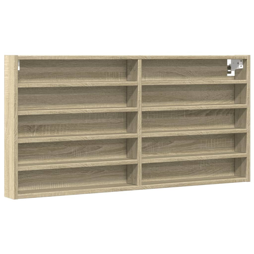 vidaXL Regal Vitrinenschrank Sonoma-Eiche 100x8,5x50 cm günstig online kaufen