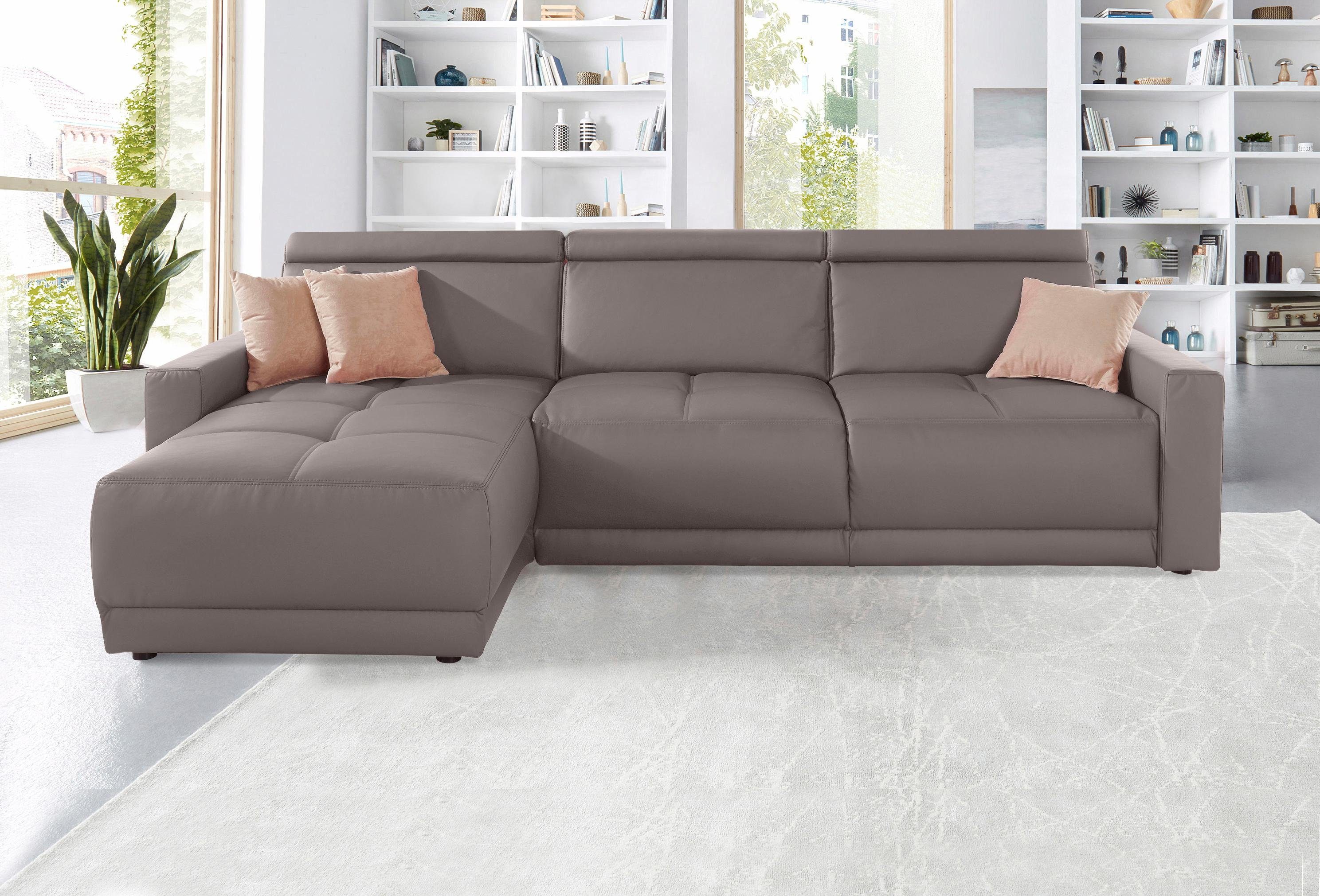 DOMO collection Ecksofa "Ava mit moderner Sitzheftung & toller Doppelnaht, günstig online kaufen