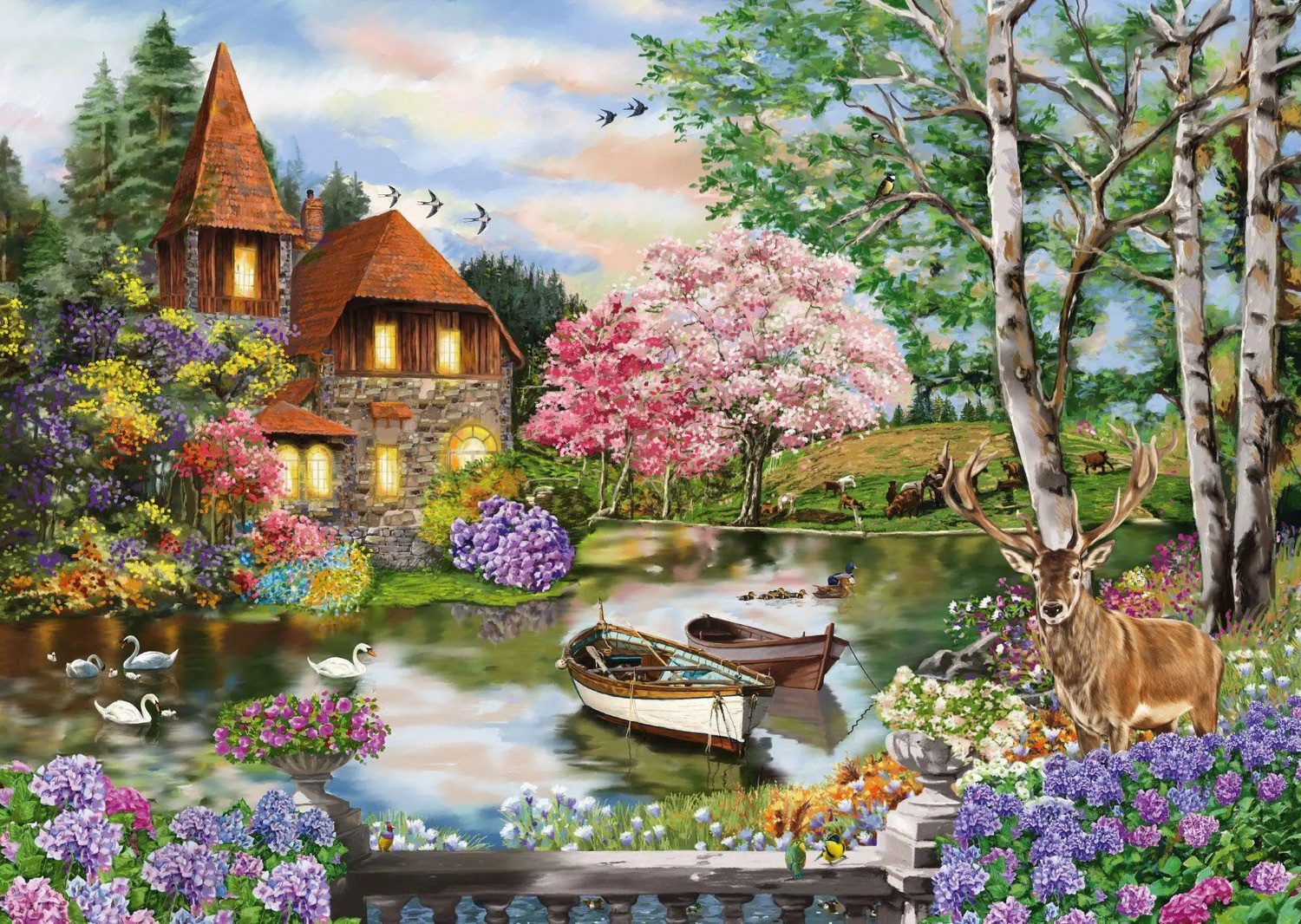 Schmidt Spiele Puzzle Haus am See. 1.000 Teile, 1000 Puzzleteile günstig online kaufen
