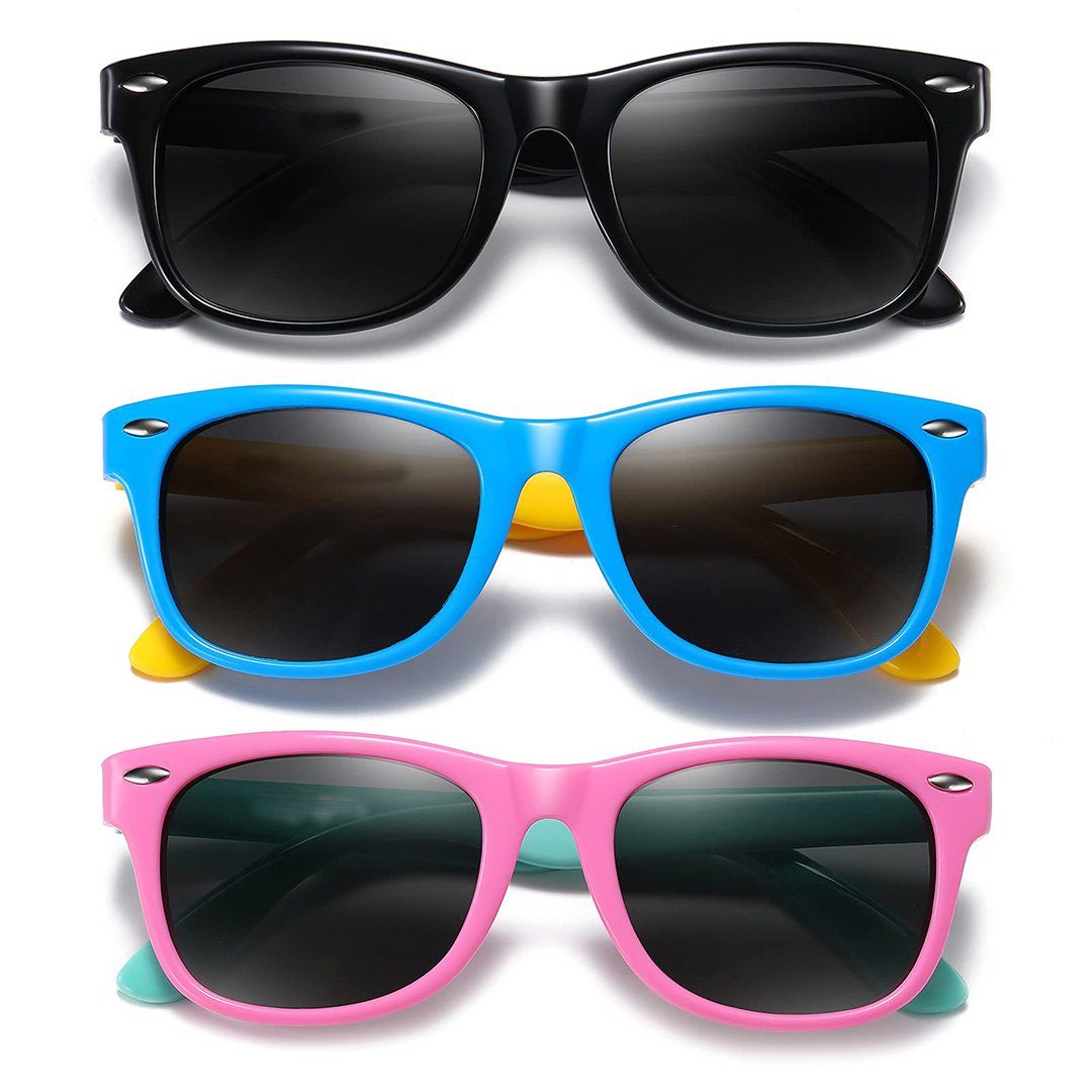 Kinder Polarisierten Junge Mädchen Sonnenbrillen Gummi Mode Für Kinder Sport-Sonnenbrille Gummirahmen 