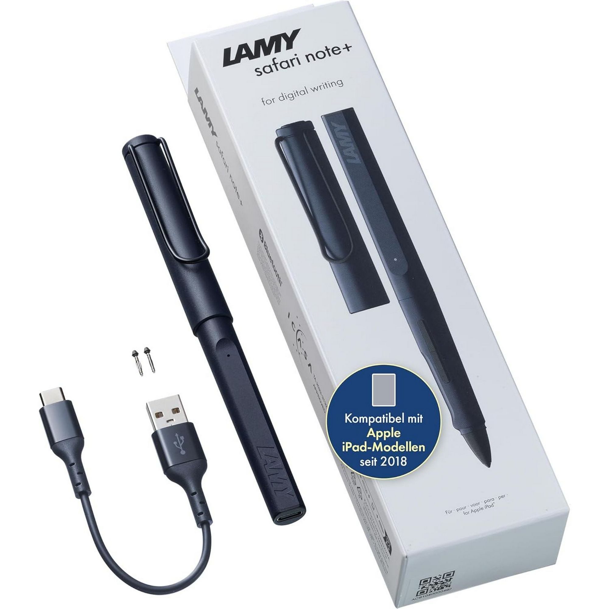LAMY Eingabestift LAMY Safari Note+ Steel Black iPad Stift Stylus Pen Palm ergonomisch b