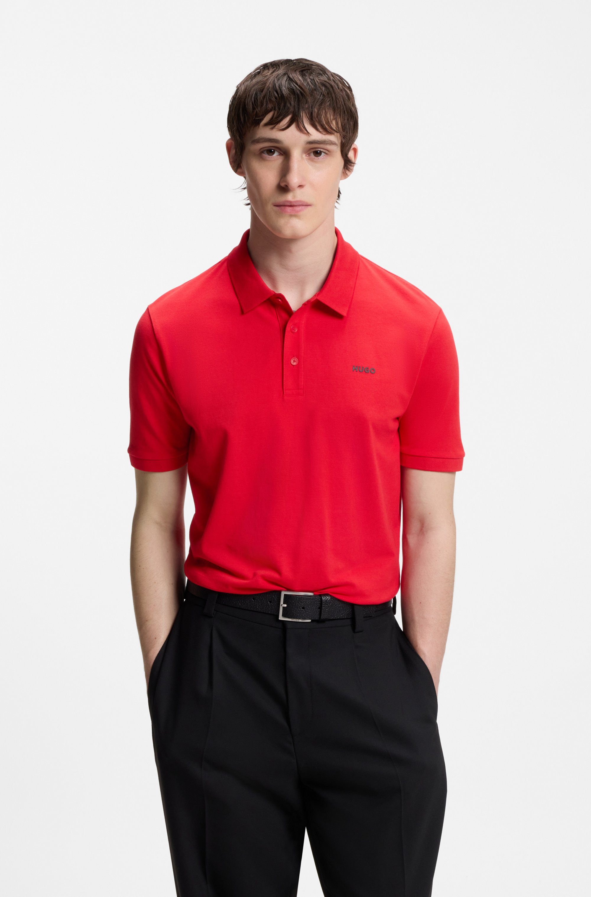 HUGO Poloshirt Donos Regular Fit, Baumwoll-Piqué günstig online kaufen