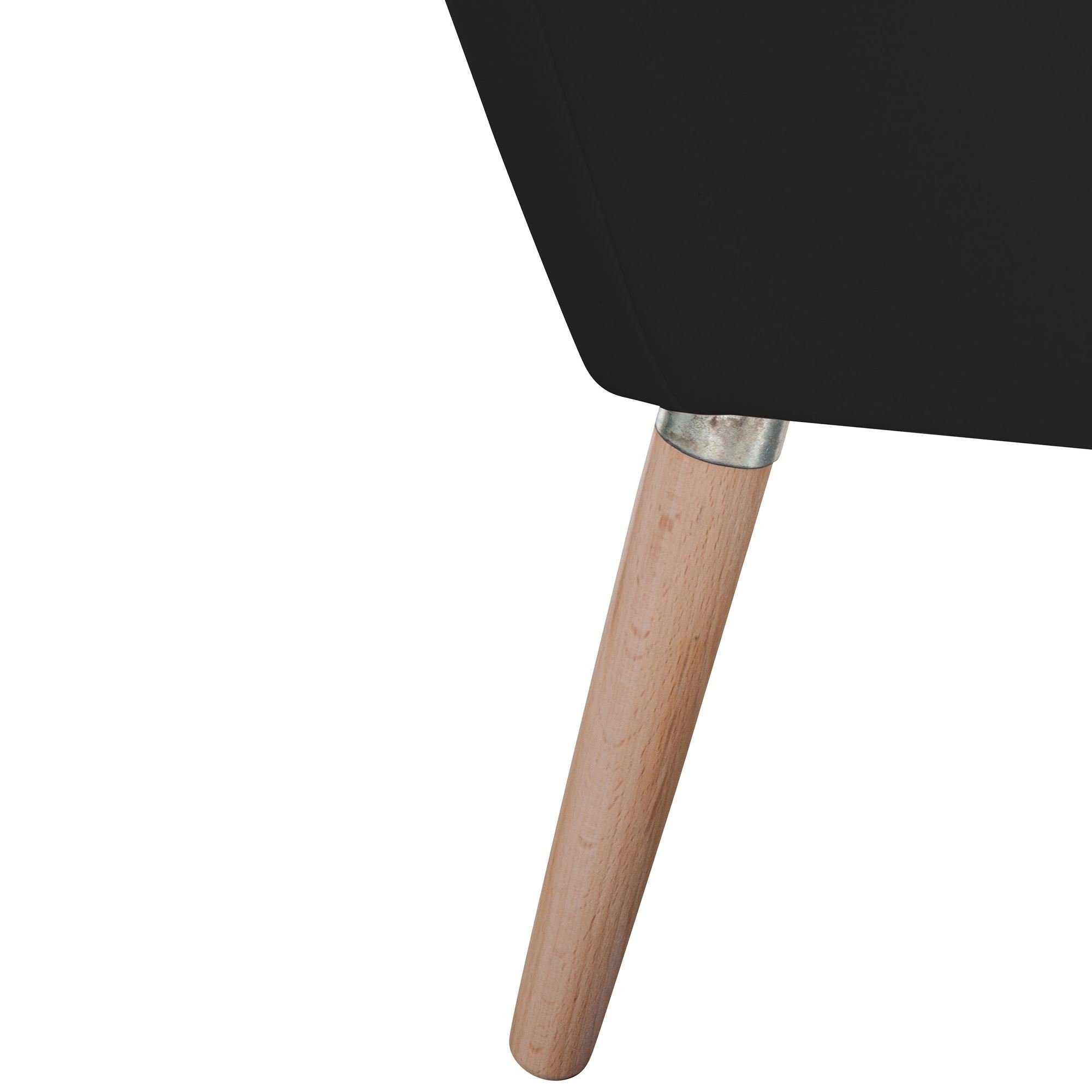 (Sparpreis Sitz 1-St), schwarz Bezug Sessel hochwertig aufm Kostenlosem Kachka Kunstleder 21086 Kessel 58 Buche Sessel inkl. Versand, natur verarbeitet,bequemer /