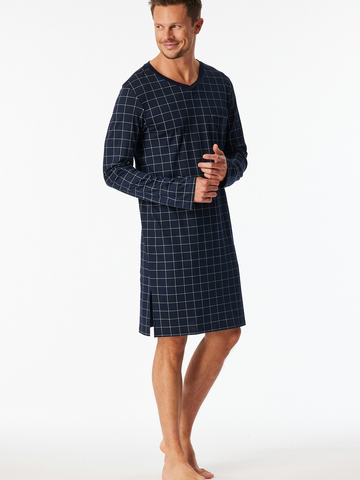 Schiesser Nachthemd lang - Fine Interlock seitliche Schlitze am günstig online kaufen