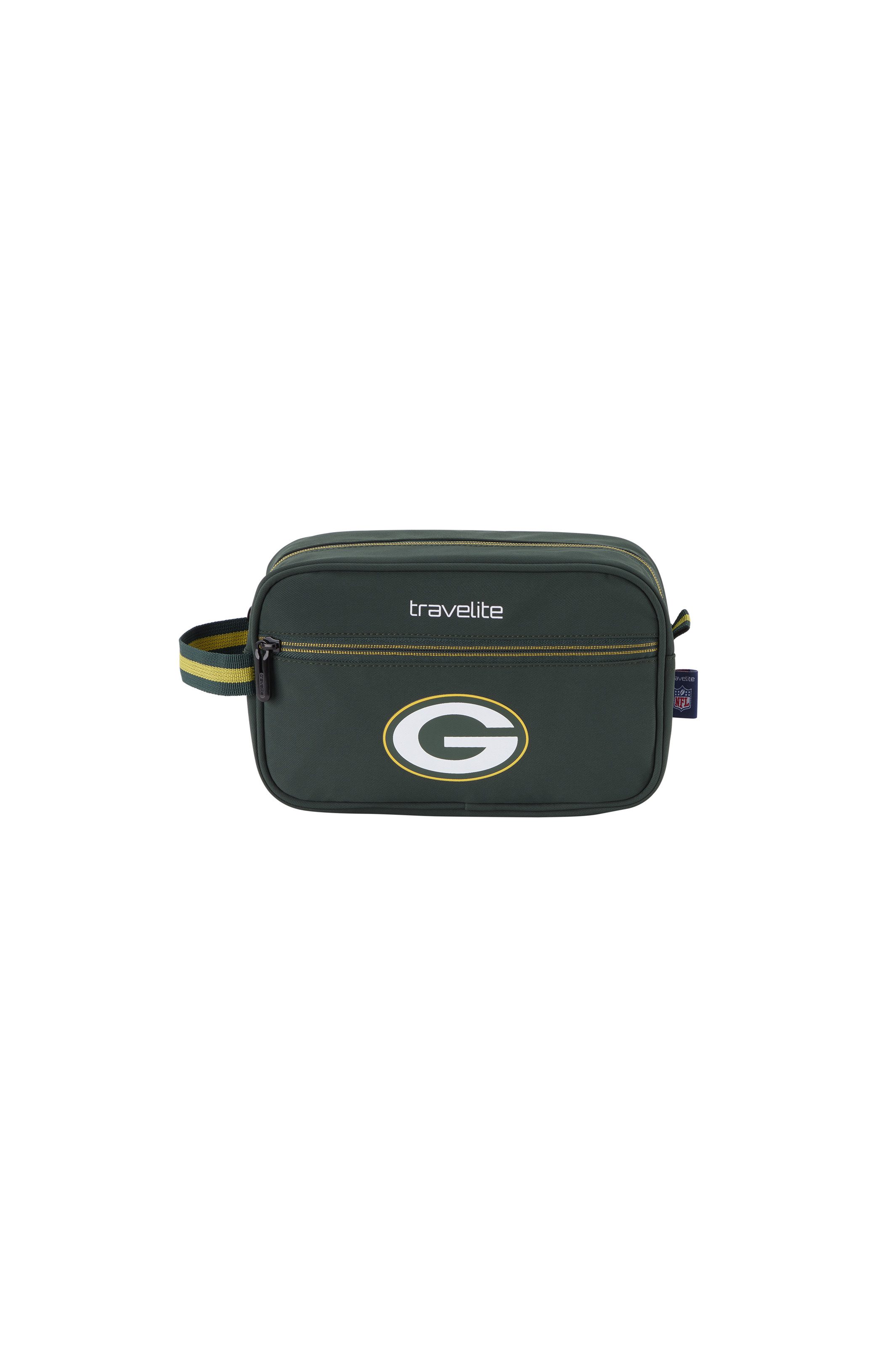travelite Kosmetiktasche travelite x NFL Kulturtasche, Unisex Kulturtasche großes Hauptfach und Frontfach mit Reißverschluss