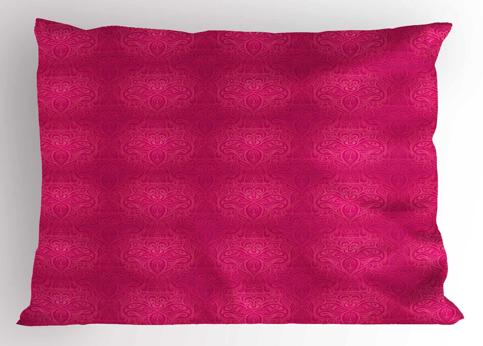 Kissenbezüge Dekorativer Standard Stück), (1 Blumenwirbel King Kissenbezug, Abakuhaus viktorianisch Monotone Gedruckter Size