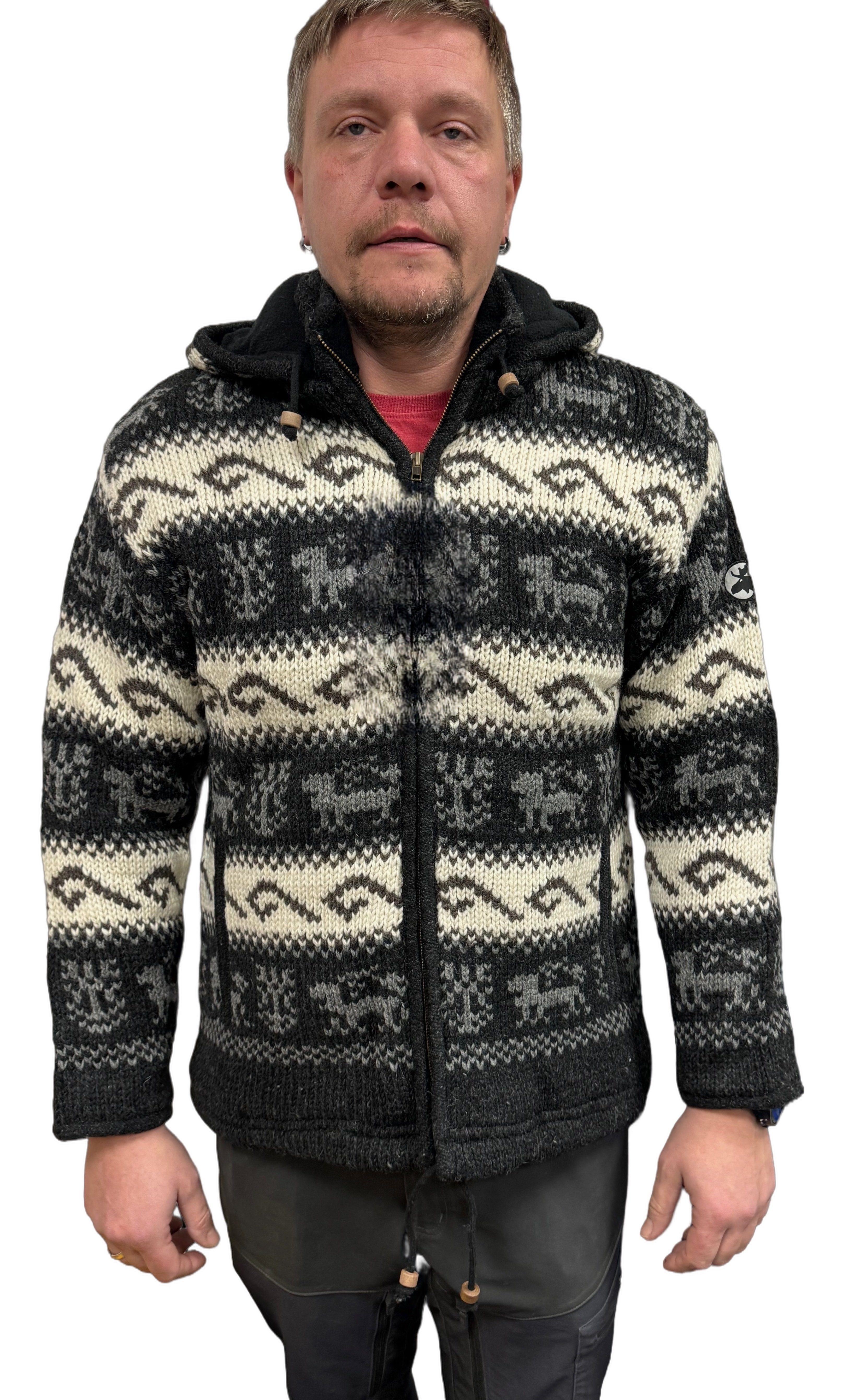 Wolljacke Nepaljacke Guru Shop Herren Guru-Shop Strickjacke
