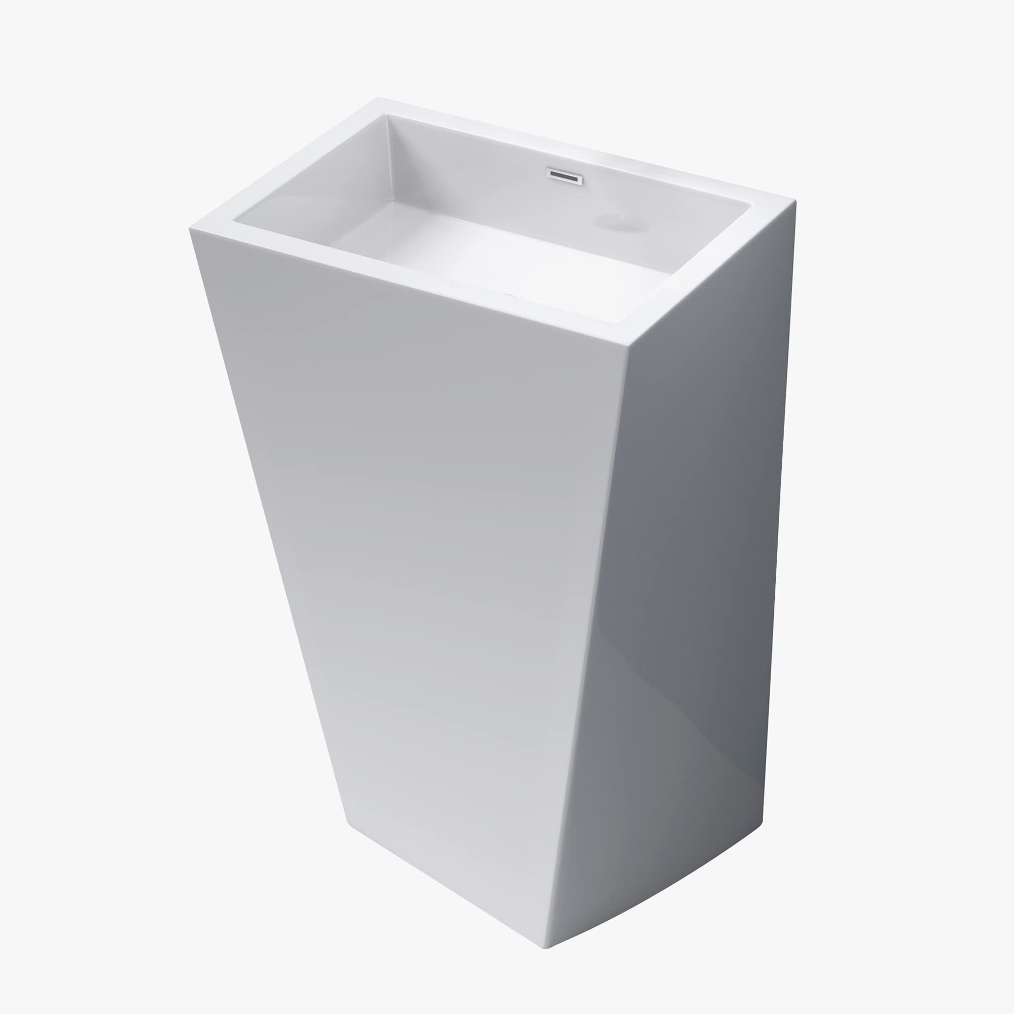 Mai & Mai Aufsatzwaschbecken Design Standwaschbecken freistehend Col38 weiß, aus Mineralguss