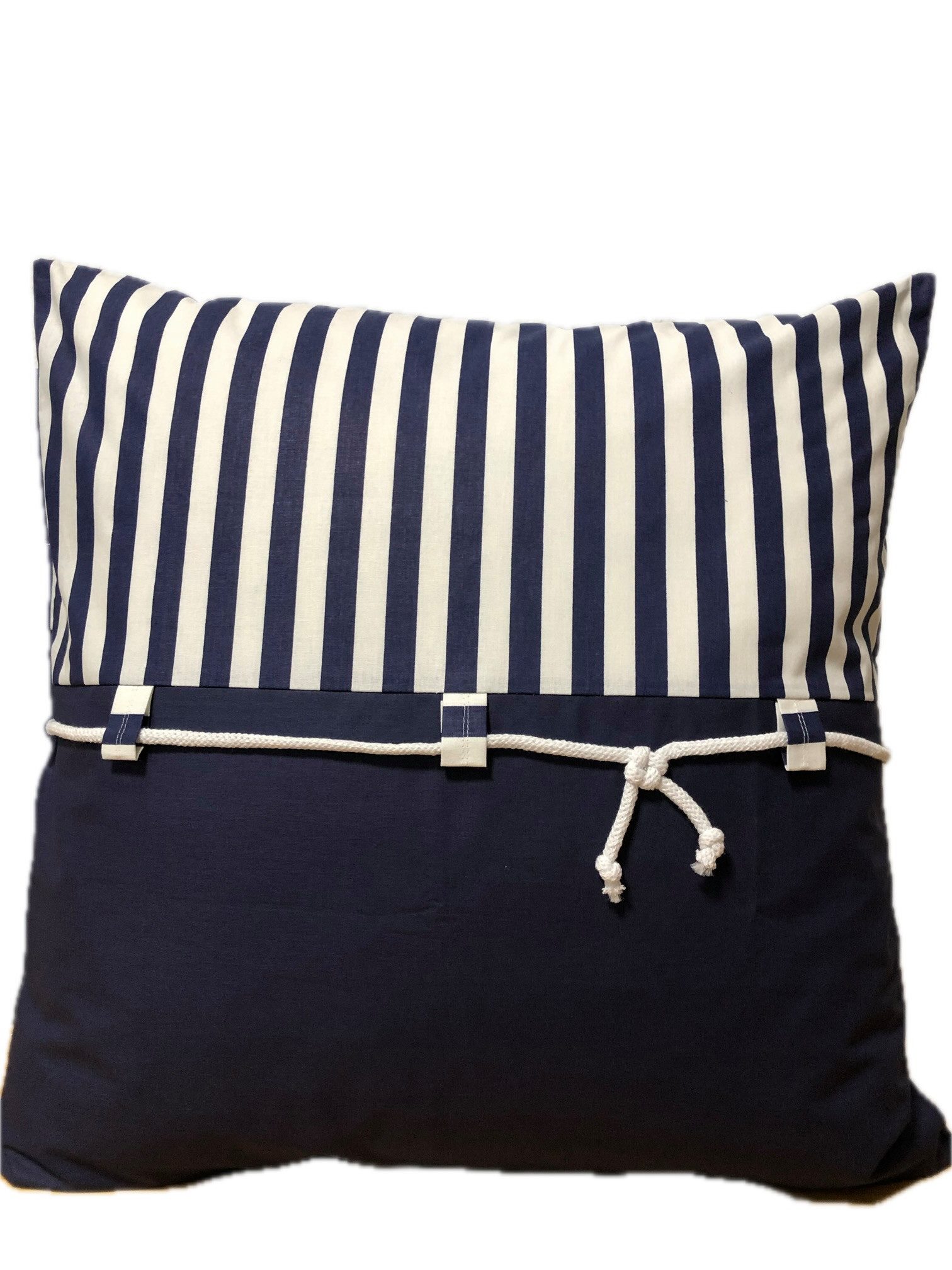 Ammerkind Dekokissen Maritime Kissenhülle mit Kordel *Seemannsknoten* blau/ günstig online kaufen