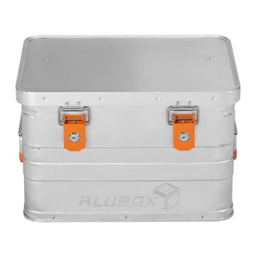 ALUBOX Aufbewahrungsbox Alukiste Transportbox Economy B-Serie (29 Liter), Fangbänder am Deckel