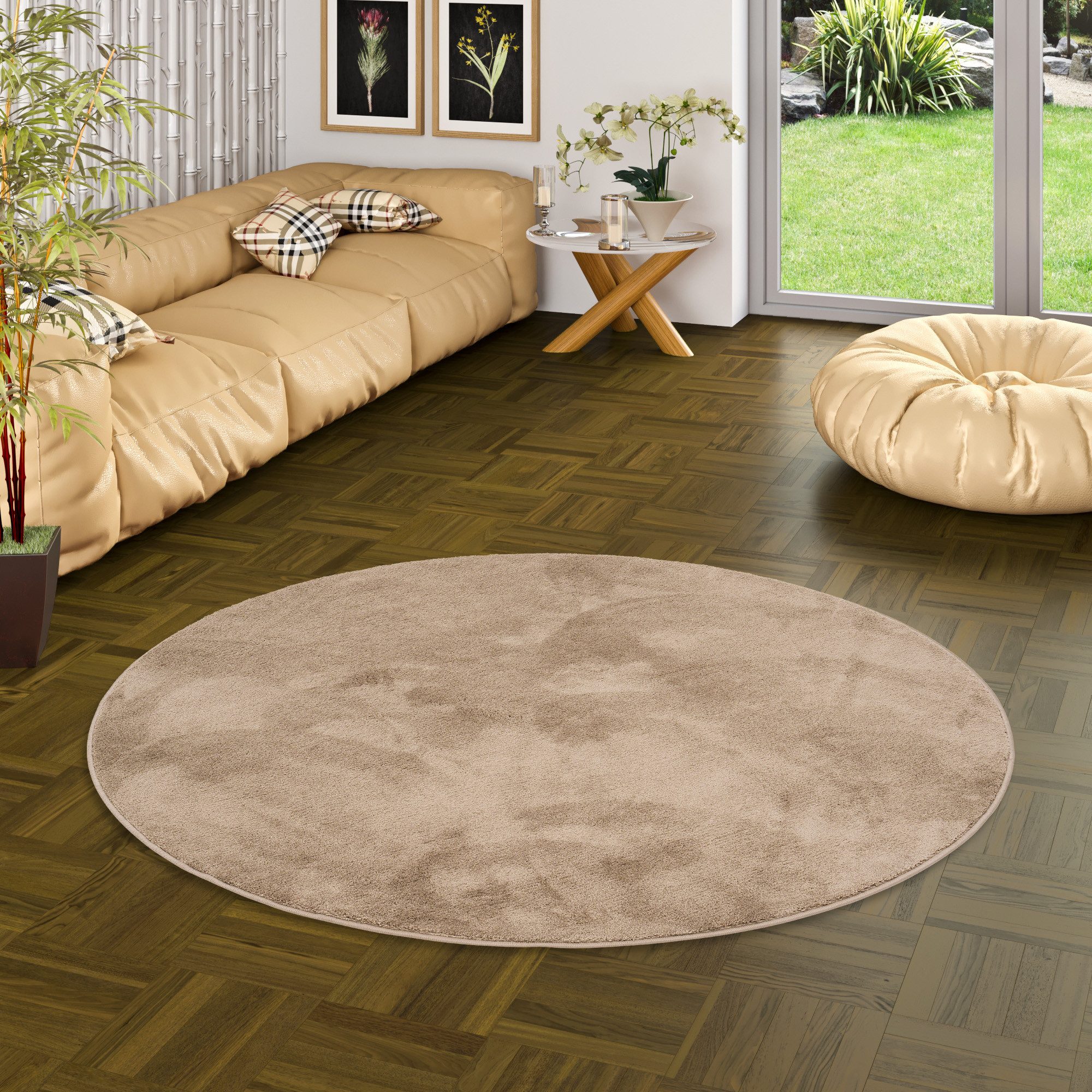 Snapstyle Hochflor-Teppich, Rund, Höhe: 20 mm günstig online kaufen