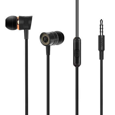 HOCO M37 Pleasant 3,5mm Klinke Smartphone-Headset (Köpfhörer Klinke 3.5 mm Headset mit Mikrofon In Ear Beats)