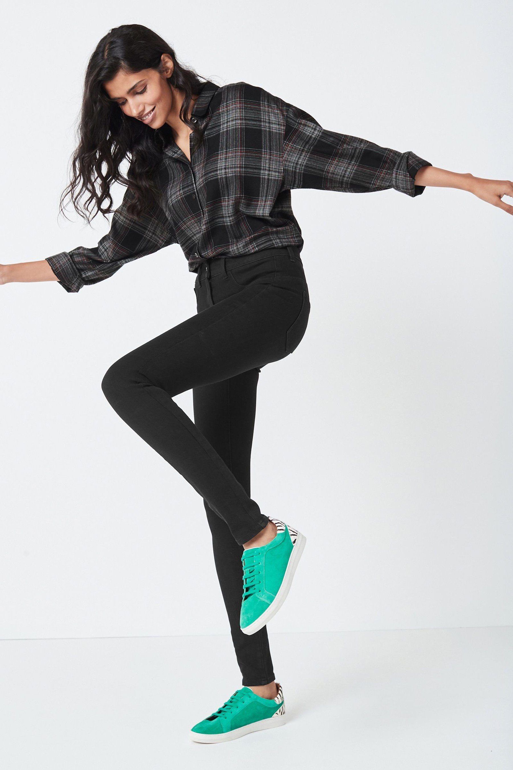 Next Skinny-fit-Jeans Skinny-Jeans 360°-Stretch (1-tlg) Black mit